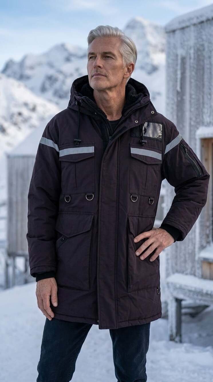 Woods Arctic Brand Expedition Parka Size XL Black Down Insulated